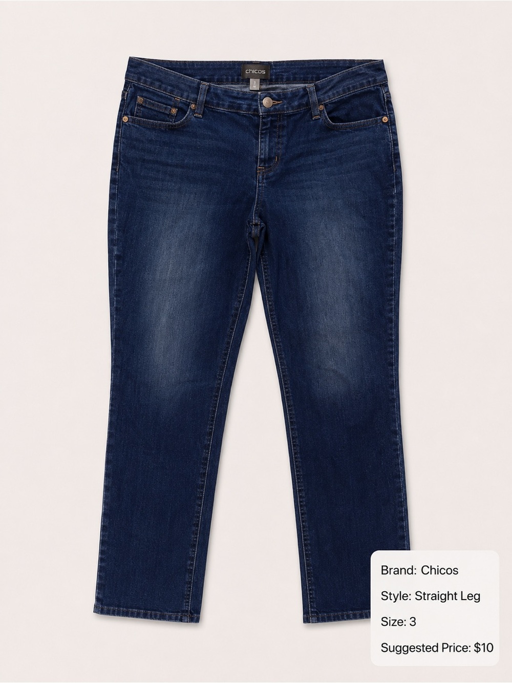 Chico's Indigo Straight Leg Jeans